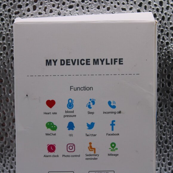 227253- Black Smart Watch Men & Women:Water Proof, Counts Steps,Heart Rate,&more - Picture 2 of 4